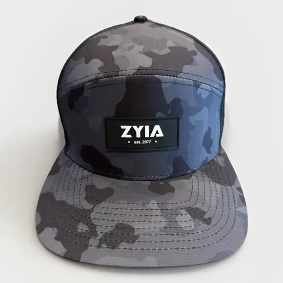 ZYIA EST. 2017 Womens Black Gray Camo Adjustable SnapBack Hat Baseball Cap - Picture 1 of 8